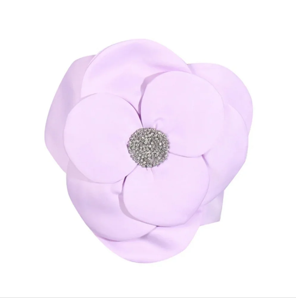 BELLA BARNETT LILAC FLOWER STRAPLES TOP NWT SIZE LARGE - Picture 5 of 13